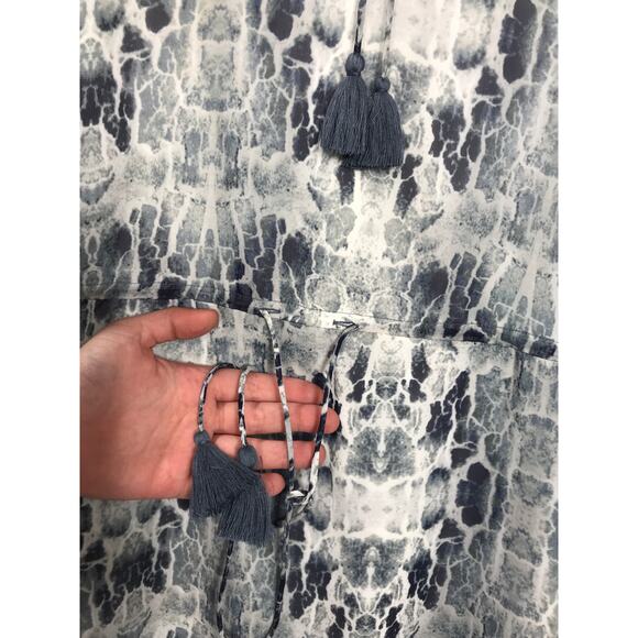 Haute Hippie Women's M Dress Long Sleeve Tassels Lightweight Airy Festival Boho - Picture 6 of 12